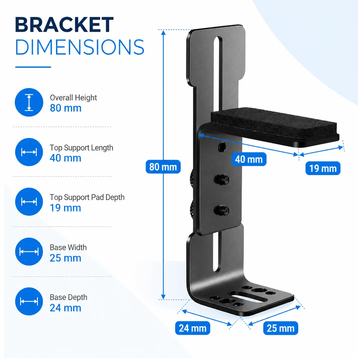 Chassis Fan Position Graphics Card Bracket 6-96mm Sliding Adjustable Computer Graphics Card Holder GPU Brace for RTX 4090