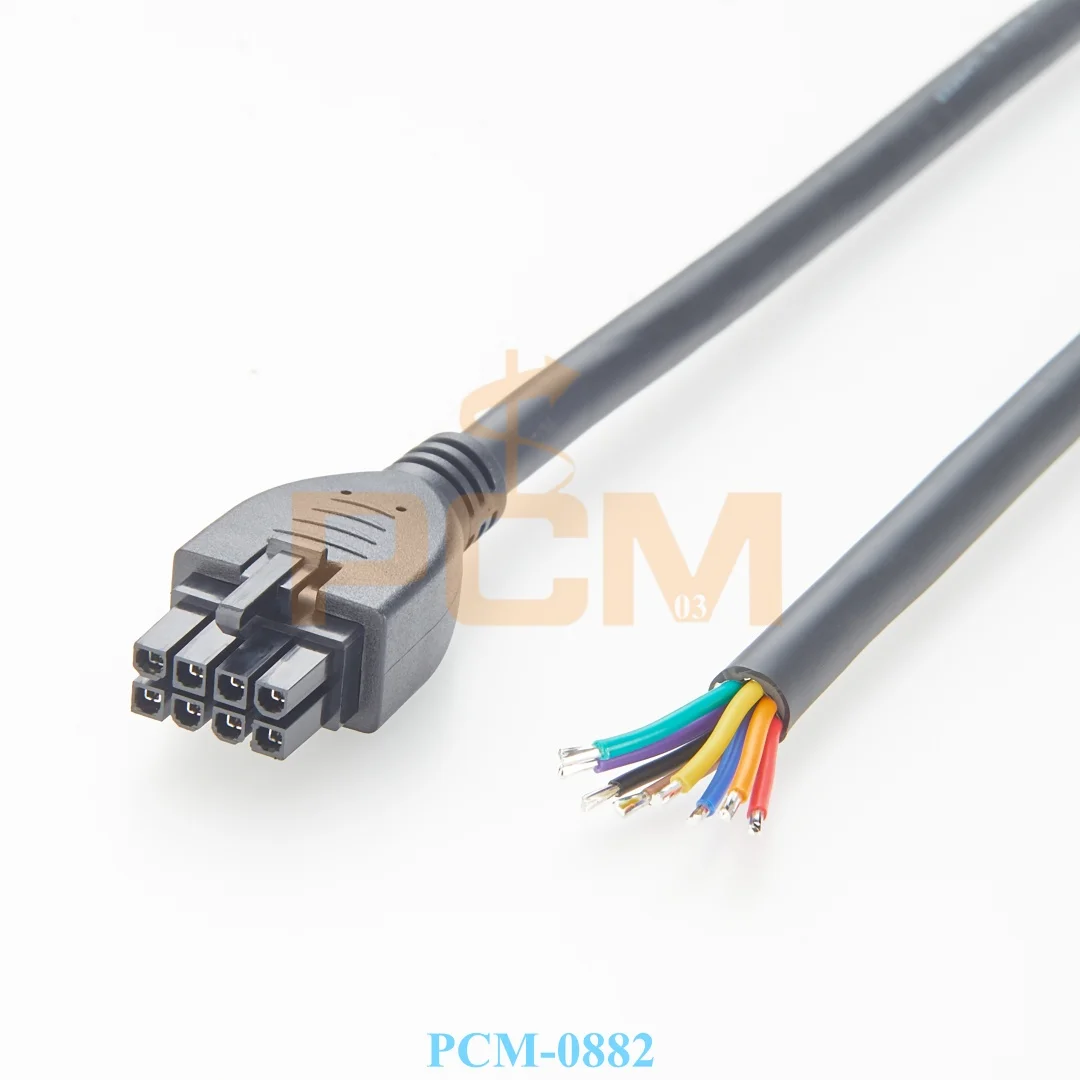 5Pcs 1.5m 8 Pin Molex Mini-Fit Jr. 39-01-2080 female to Pigtail wire dual row Connector Power Signal Cable Assembly 245135