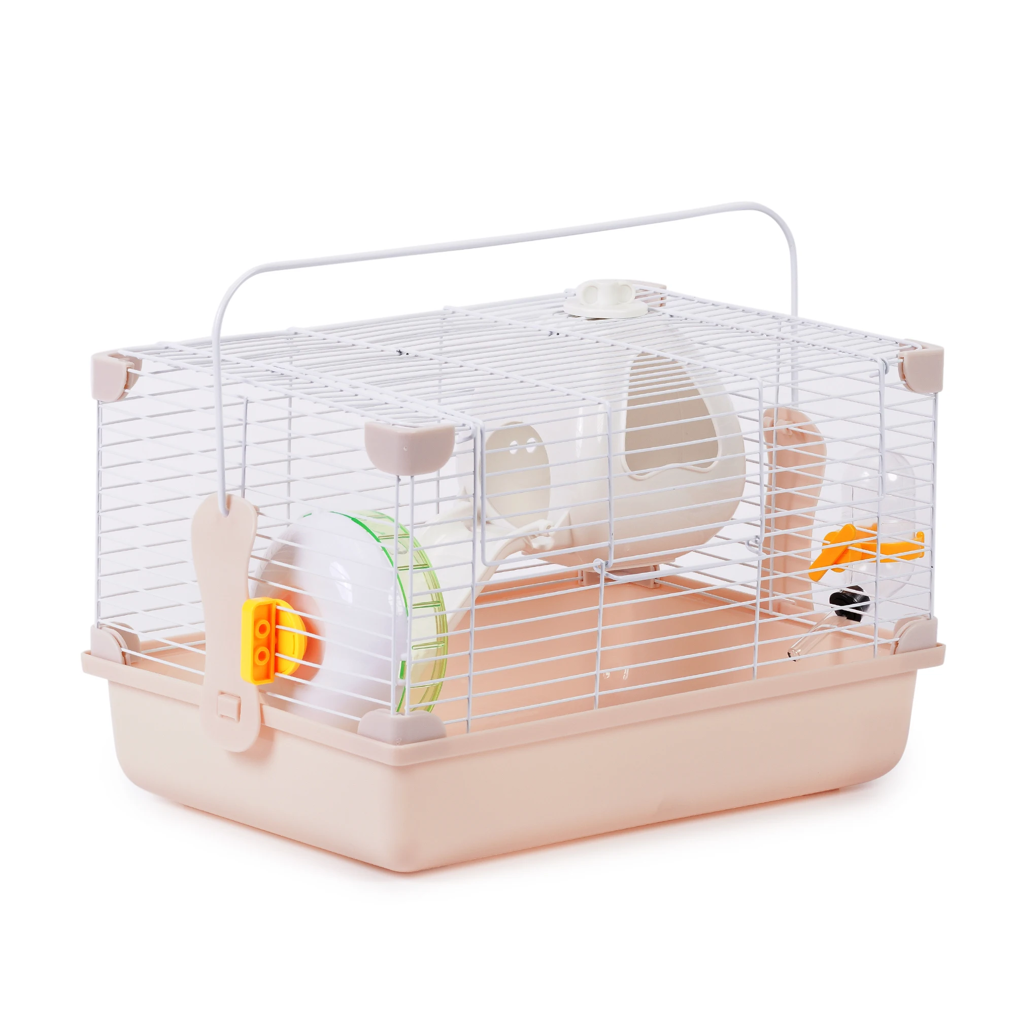 SMELL & SMILE cages Hamsters small drinker, feeder and slide, running wheel, house included 34x21.5x24cm