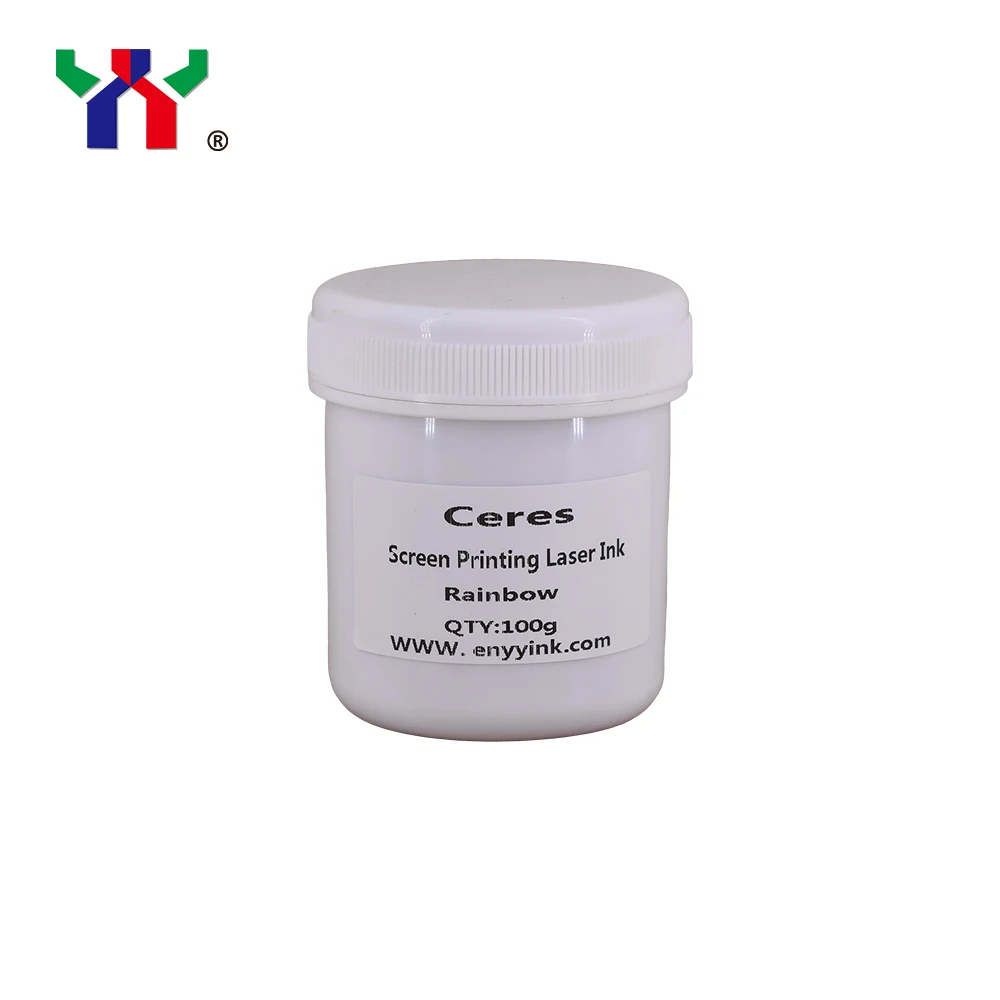 100g/bottle Best Selling ,Ceres Screen Printing Laser Ink, Rainbow Color