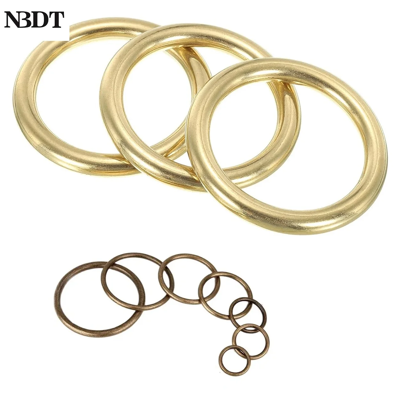 

2Pcs Solid Seamless Round O Ring Buckle For DIY Leather Crafts