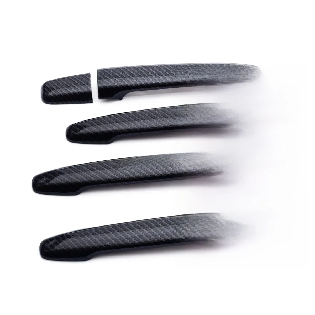 For Mitsubishi Outlander Sport ASX Lancer Carbon Fiber Car Exterior Door Handle Cover Decoration Protective Sticker Trim 4Pcs