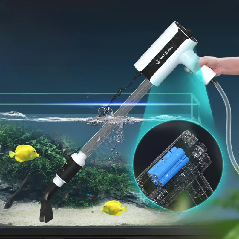 AliExpress NONE Powerful Suction Aquarium Electric Syphon Operated Fish Tank Sand Washer Vacuum Gravel Water Changer Siphon Filter Cleaner