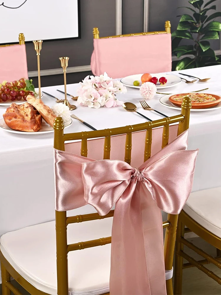 

50 шт. атласные пояса для свадебного стула 17x275 см шалфейно-зеленый прозрачный винтажный декор для дня рождения, фестиваля, дня рождения, прохода