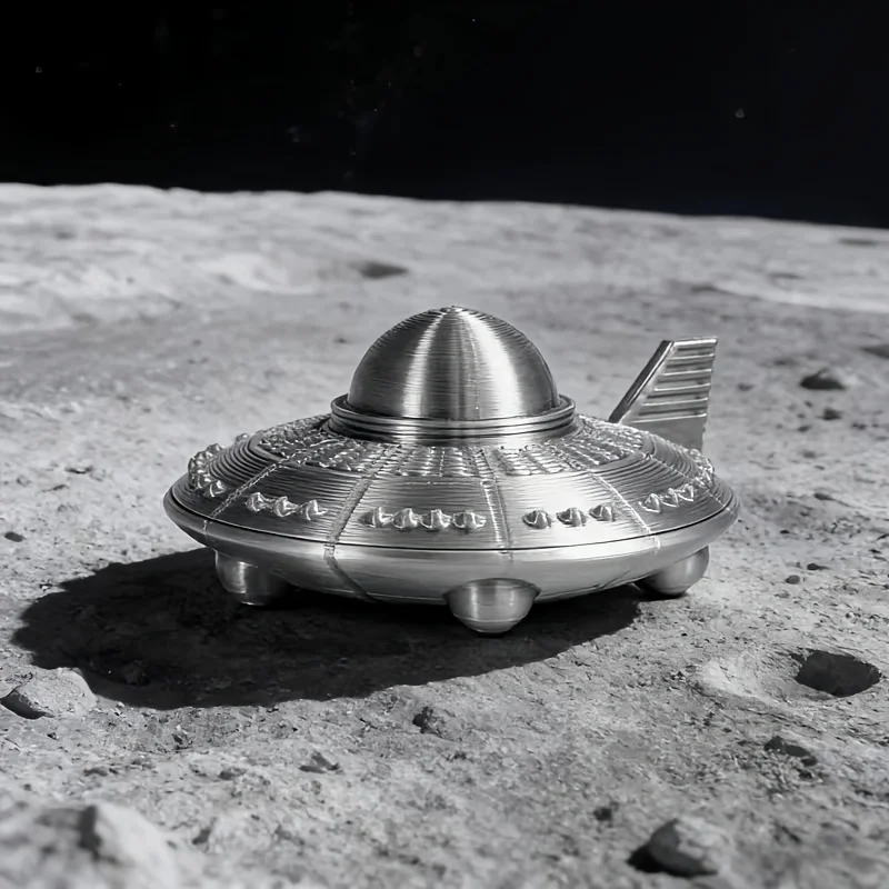 1 Piece Retro Ufo Desktop Decoration Ornament, Mini Ufo Space-Themed Collectible Figurine, Creative Sci-Fi Trendy Toy Gift, Suitable for Classroom Prizes, Halloween/Christmas/Easter Party Gifts, Best Christmas Choice