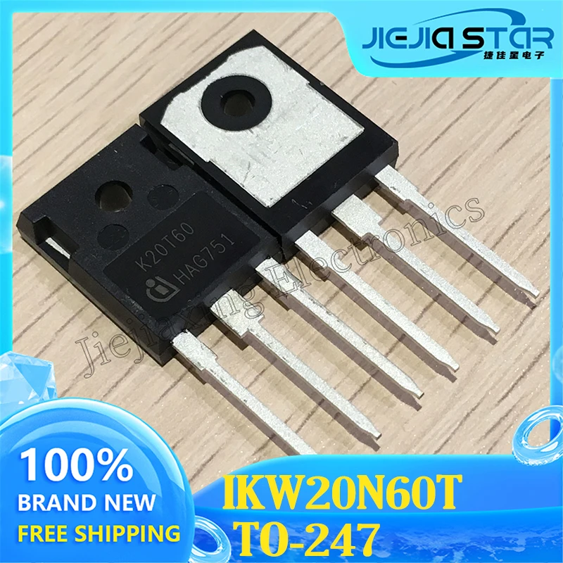 

(4/20pieces) IKW20N60T Brand new original K20T60 welding machine inverter IGBT single tube TO-247 20A 600V electronics spot