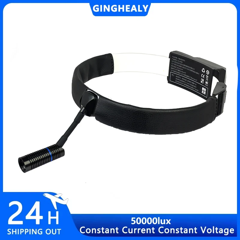 Ginghealy 3W5W 50000lux head mount high brightness medical suit loupe constant current Brightness Spot Adjustable Lab 5W Headl
