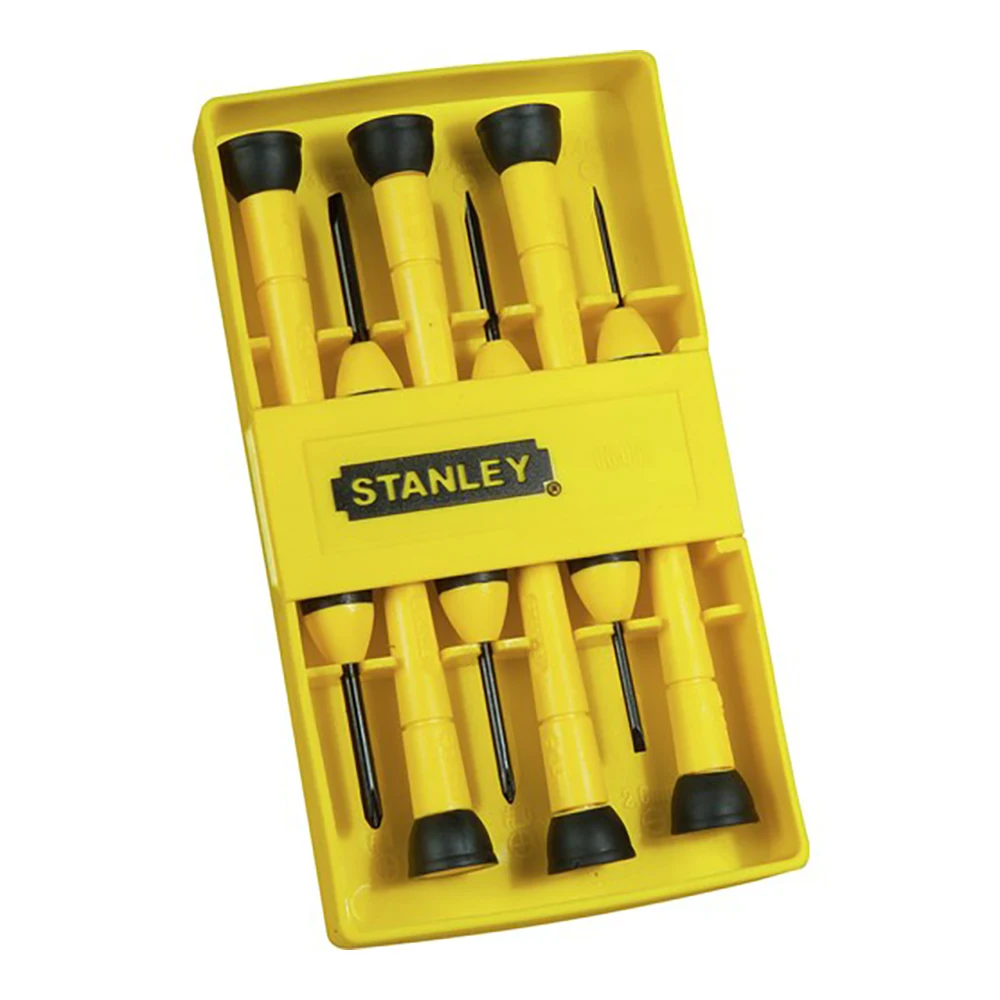 Stanley Screwdriver Soft Handle Perfect Grip Watchmaker Screwdriver Set Plastic Storage Box Ergonomic Design