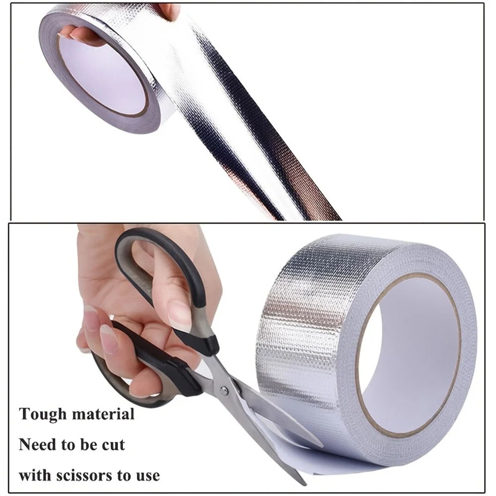 Adhesive Aluminum Foil Heat Shield Tape Barrier , Fiberglass Thermal Insulation Reflective Material High Temp Protection