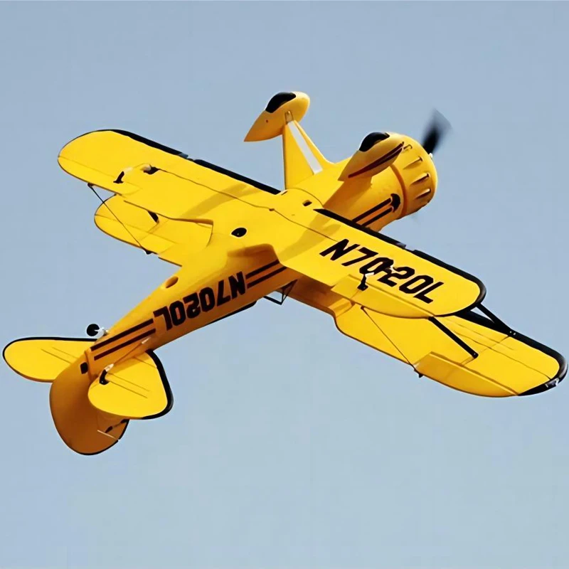 Dynam Waco YMF-5D V2 أصفر 4S RC ثنائي الطائرة 1.3 متر جناحيها طائرة نموذجية جاهزة للطيران للمبتدئين والخبراء