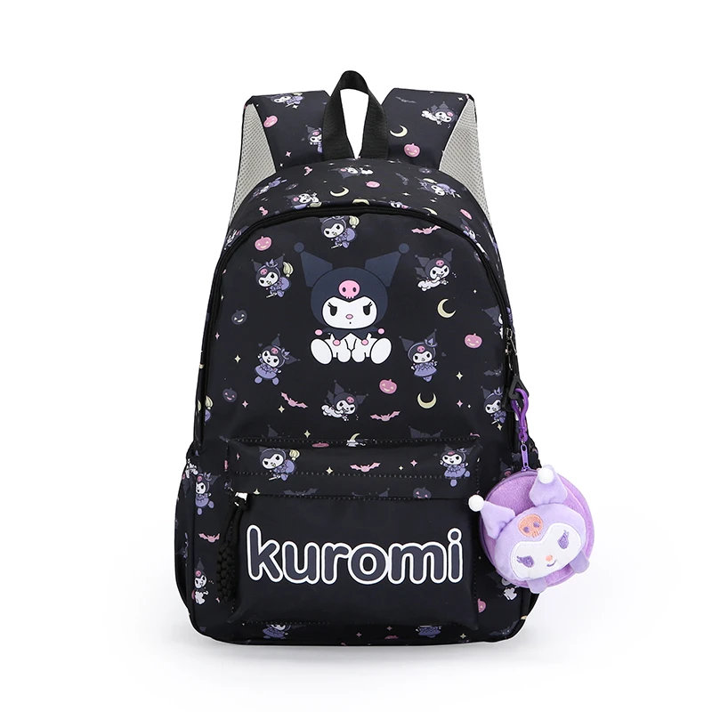 Plecak Anime Hello Kitty Sanrio, plecak Kuromi Cinnamoroll z zawieszką portfela, plecak dla dzieci na co dzień