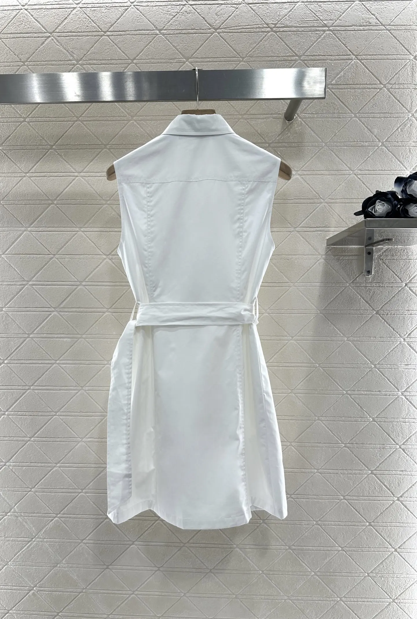 

2025 New Dress Buttons Waistband Sleeveless Cotton Polo Fashionable Versatile Slimming Figure-hugging Spring Summer