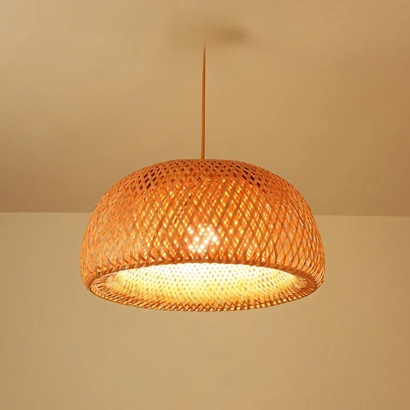 Hand Gebreide Chinese Stijl Weven Hanglampen 18/19/30 Cm Bamboe Hanglamp Restaurant Home Decor verlichtingsarmaturen - afbeelding 2