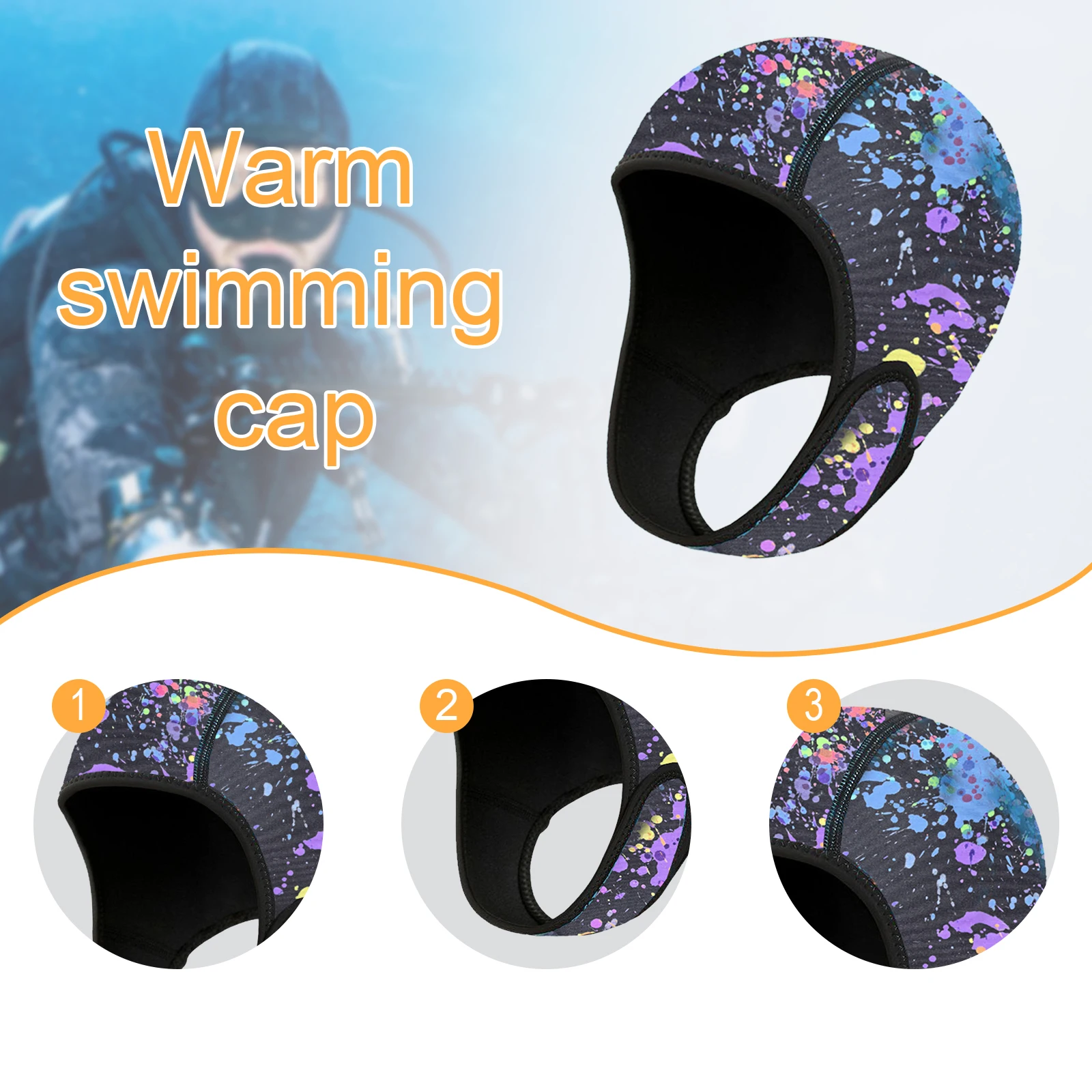 Scuba Dive Hood Swimming Cap 3mm Neoprene Thermal Wetsuit Hood Comfortable Keep Hair Clean Elastic Surfing Hat for Water Sports