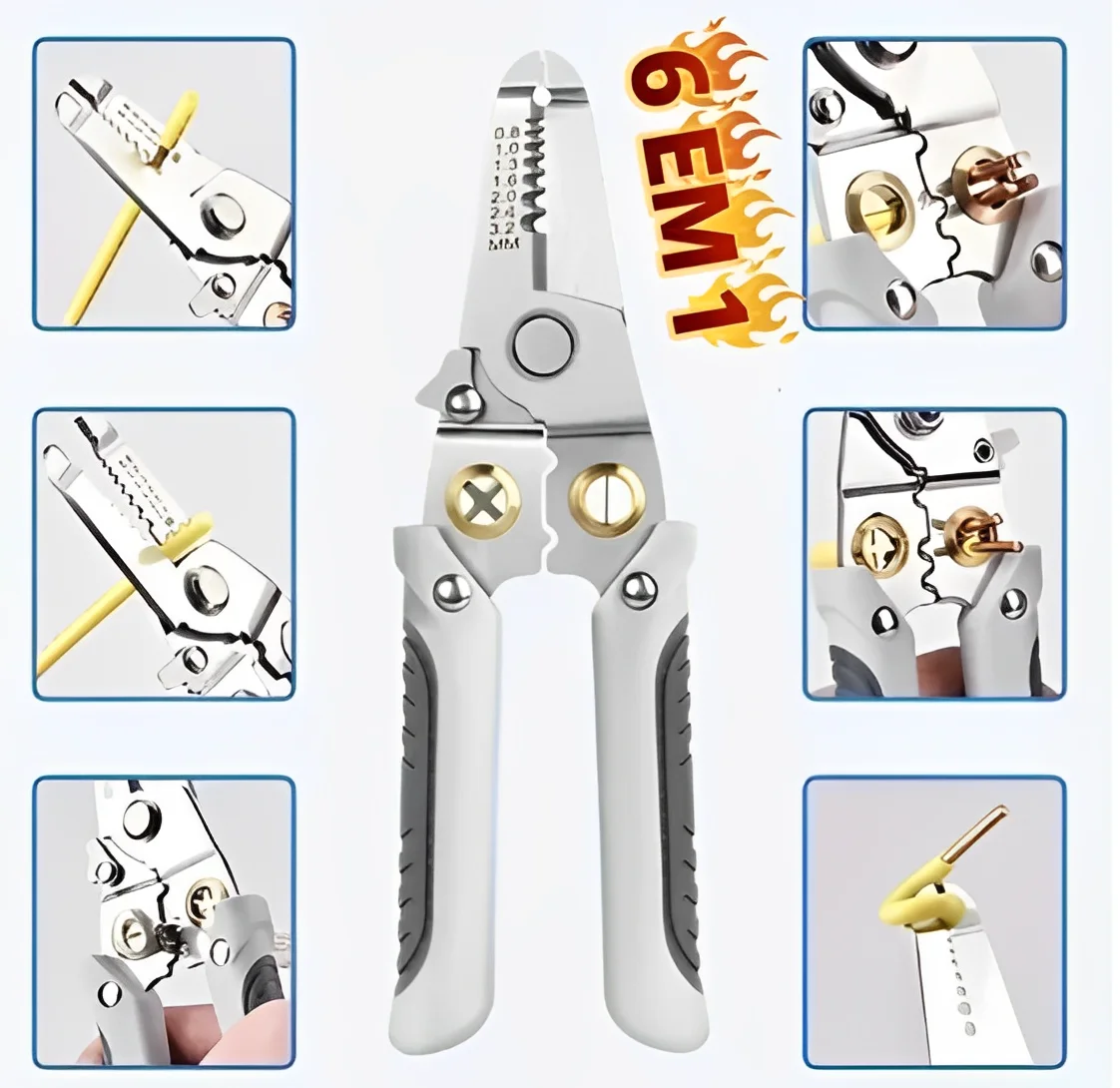 Multifunctional Wire Stripper Repair Tool Stripper Crimper Cable Cutter Stripper Crimping Pliers-Neverdie store