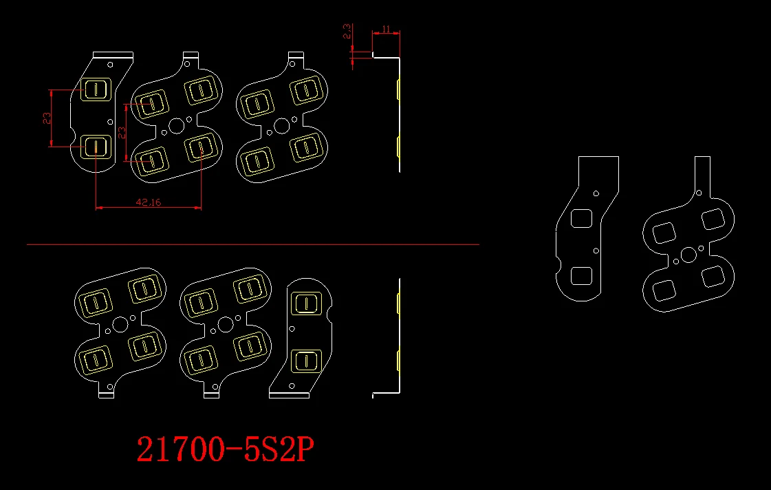 21700  Power Tools Copper Strip Copper Sheet 10 Battery Connectors Copper-nickel Composite Power Battery Overcurrent