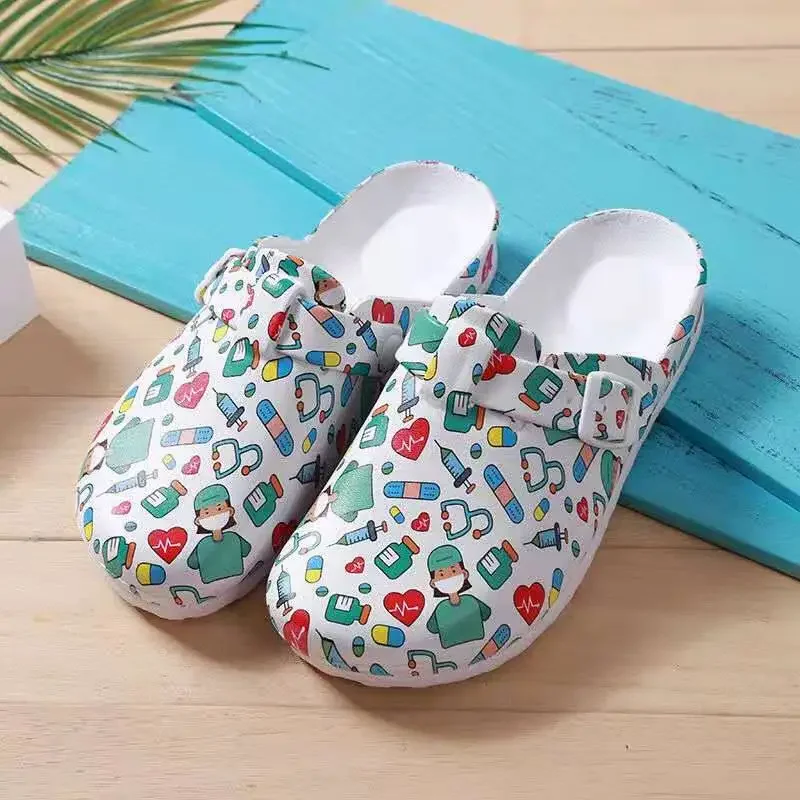Non-Slip enfermeira tamancos para mulheres, sapatos médicos, EVA, laboratório, médico, cirúrgico,