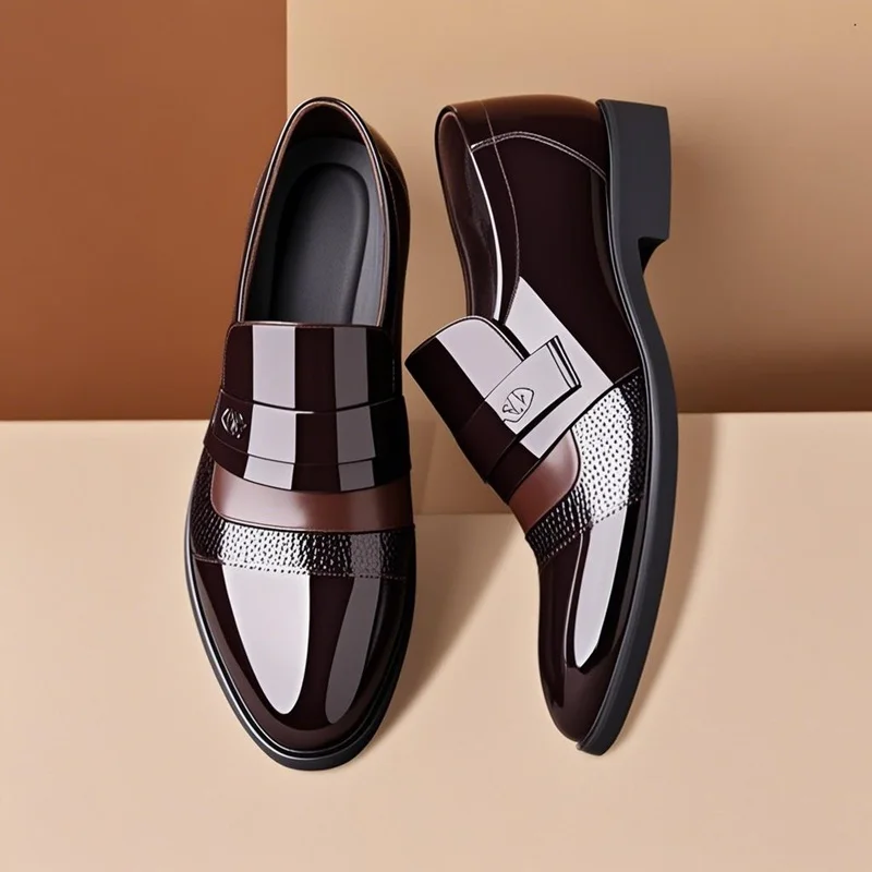 Zapatos de cuero de lujo para hombre, zapatos de vestir de boda Oxford con cordones tallados Retro, zapatos de oficina formales para caballero de negocios