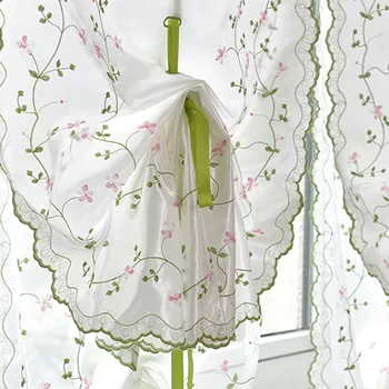 Cortinas 유럽 스타일 로마 행잉 커튼, 주방 얇은 명주 그물 솔리드 쉬어, 침실 창문 보일 패널 리프팅 커튼 도구 