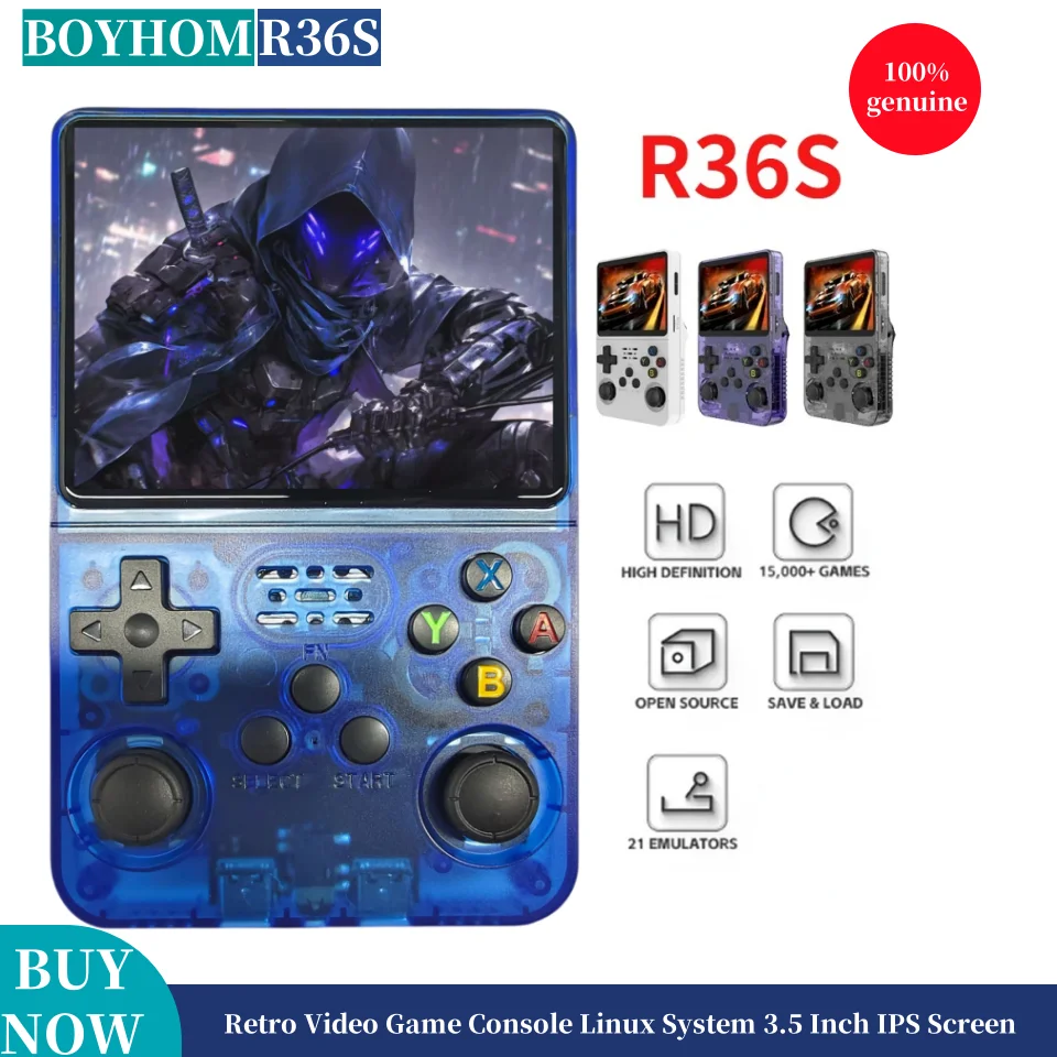 

R36S Retro Handheld Video Game Console Linux System 3.5 Inch IPS Screen R35s Pro Portable Pocket Video Player