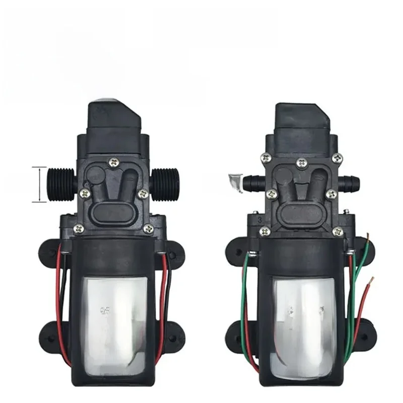 Dc 12V 120PSI 60W 5L/Min Hogedruk Membraanpomp Mini Elektrische zelfaanzuigende Pomp Water Wasmachine pesticide Spuiten - afbeelding 2