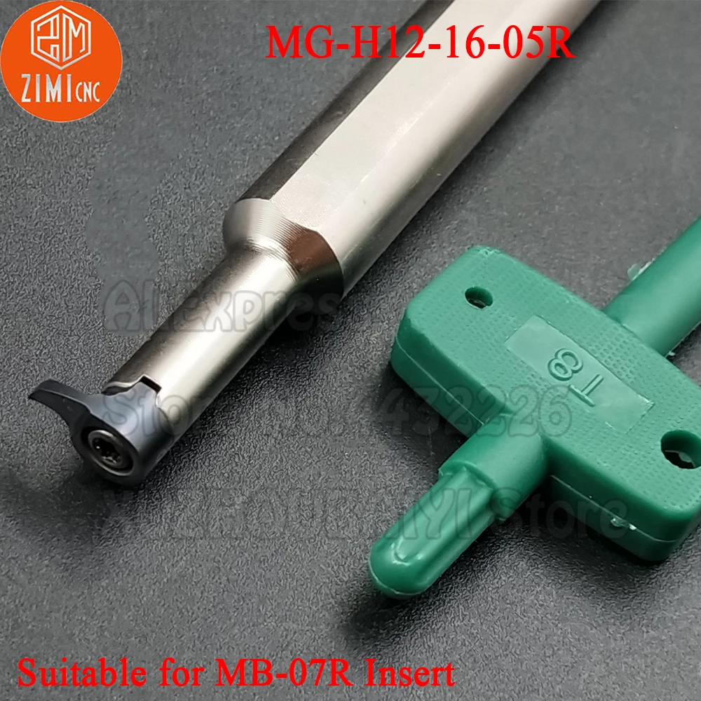 MG-H12-16-05R MG H12 16 05R Internal Slot Cutting Bar Spring Steel Turning Tool Small hole cut groove comma Grooving Tool Holder