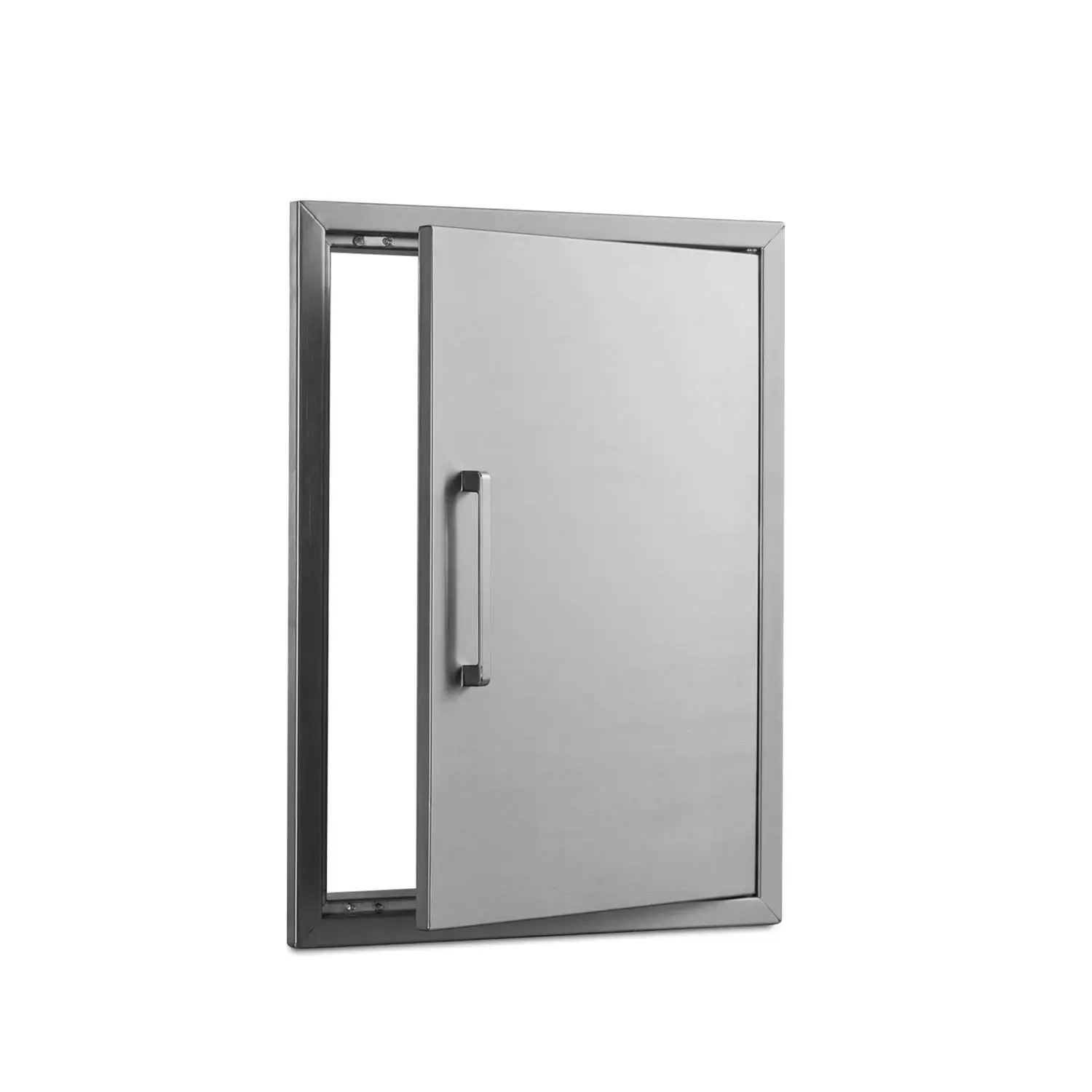 

Outdoor Kitchen Doors- 16" W x 21" H -Stainless Steel BBQ Single Access Door Reversible ,Flush Mount for Outdoor Kitchen Island