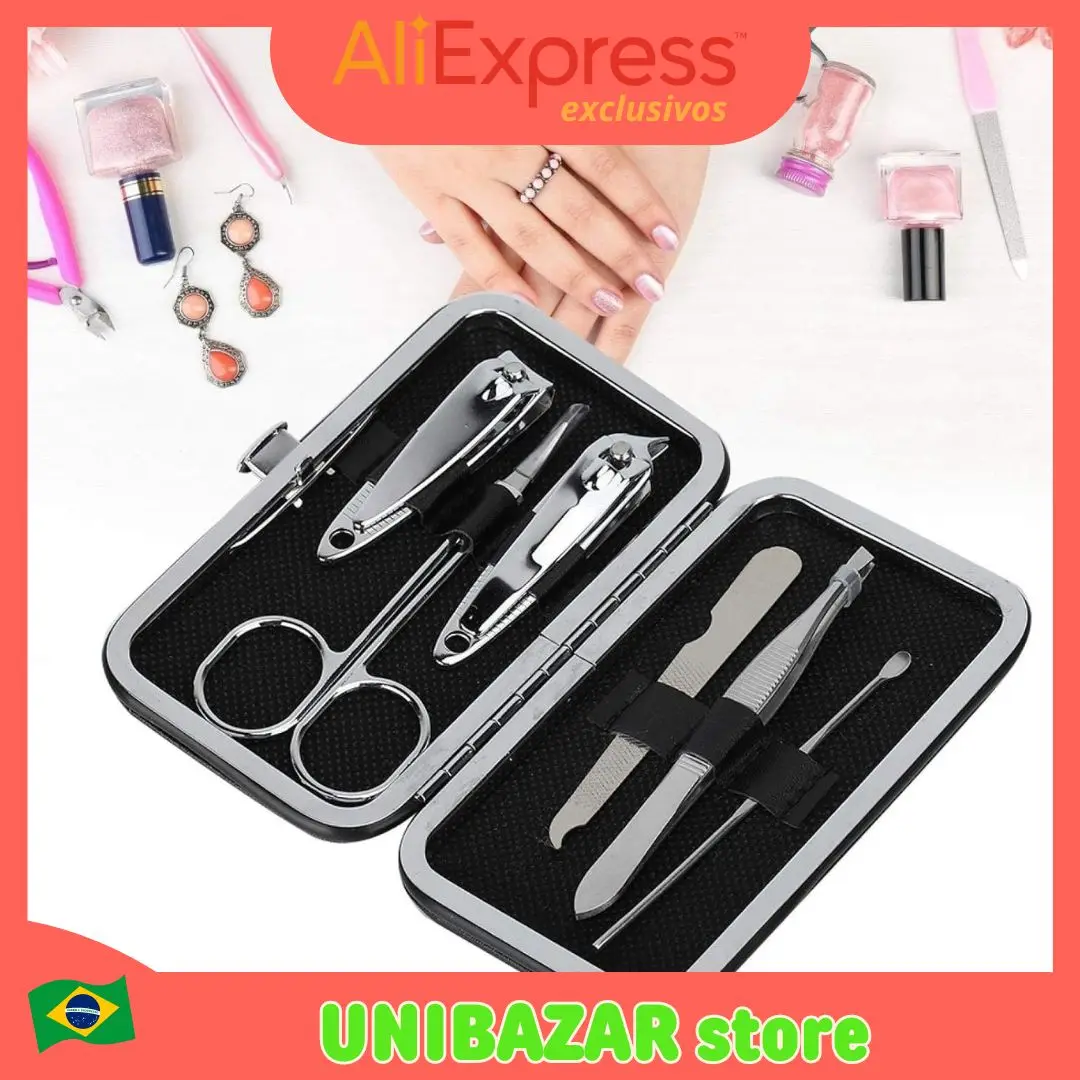 Professional Nail Care Kit with Travel Case, Stainless Steel Manicure Pedicure Set, V-grooming