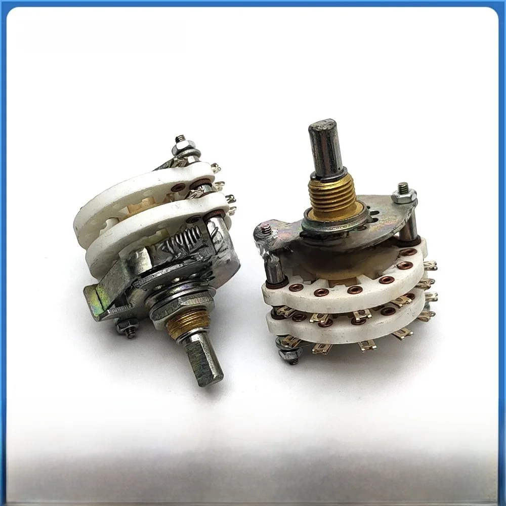 1PCS KCZ Średni ceramiczny przełącznik taśmowy obrotowy Selektor kanałów 2 pokłady 2 bieguny 6 7 8 9 10 11 Pozycja 2P6T 2P7T 2P8T 2P9T 2P10T 2P11T — zdjęcie 2