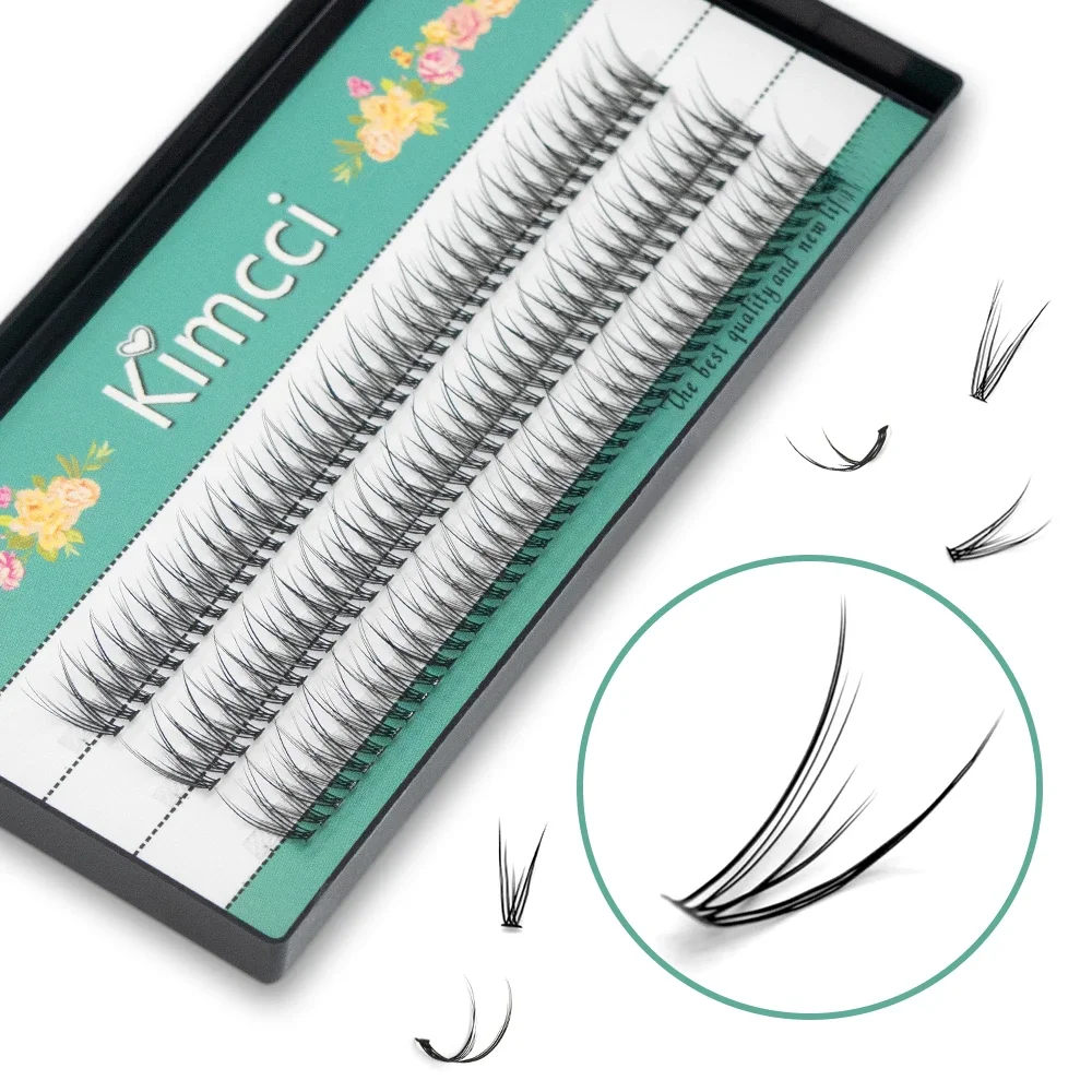 Kimcci Dovetail Fly Eyelashes Natural Soft Fasle Fake Eyelashes 0.07mm Przedłużanie naturalnych, smukłych, krzyżowych sztucznych rzęs — zdjęcie 2