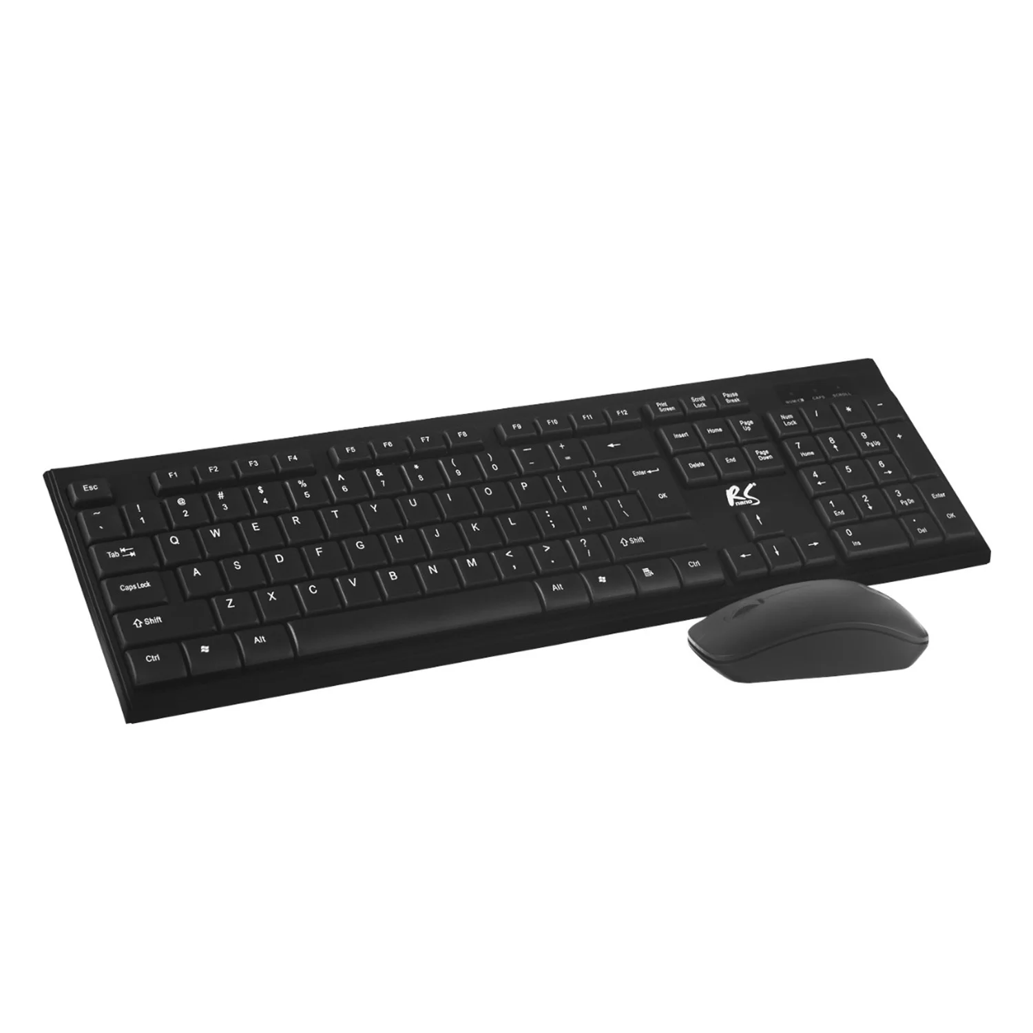 Kit tastiera e mouse wireless QWERTY NanoRS RS580