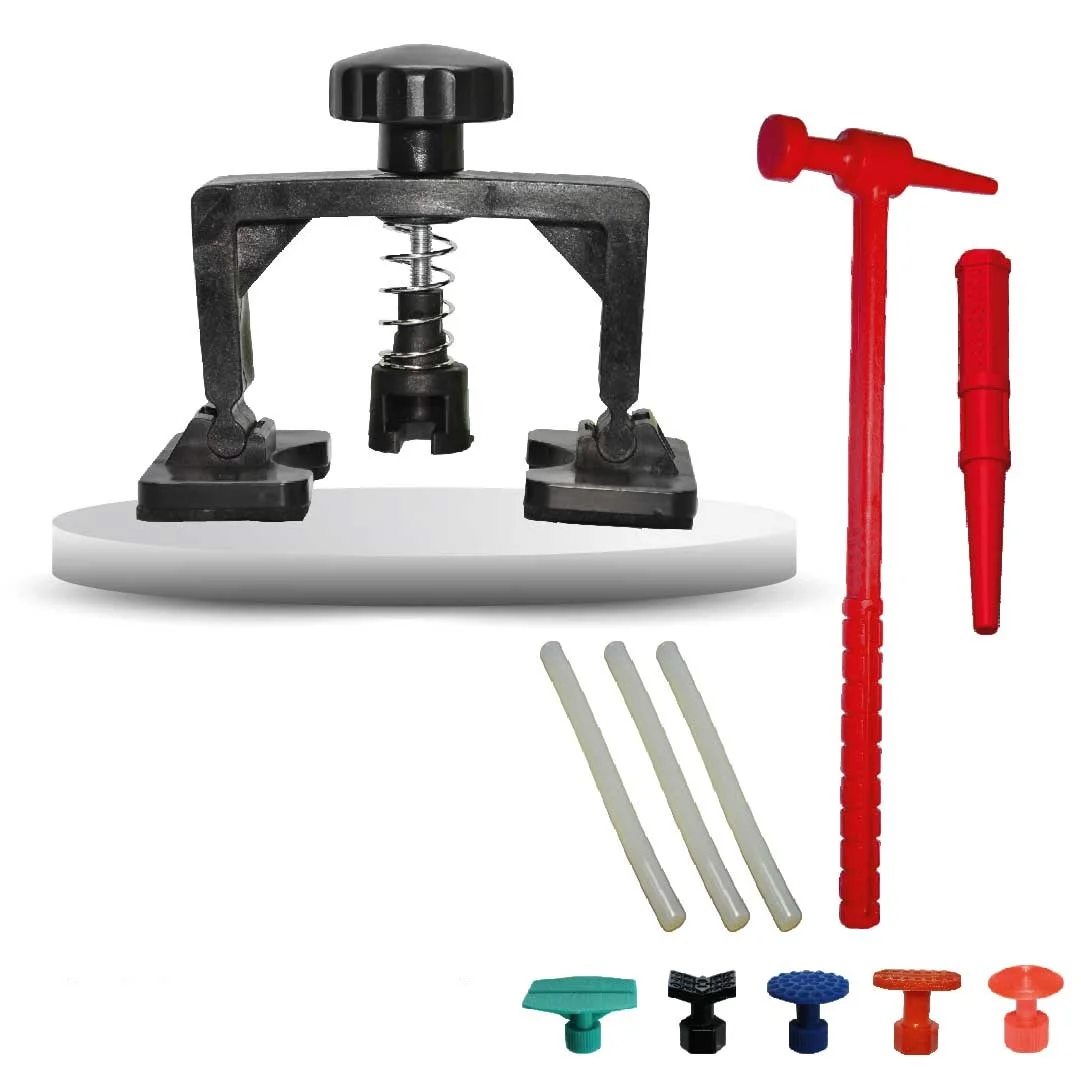 

Pdr Tools Paintless Dent Repair 11 Pcs Adjustable Pull Handle Set Glue Nails and Hammer Auto Car Body Hail Damage Removal Kit