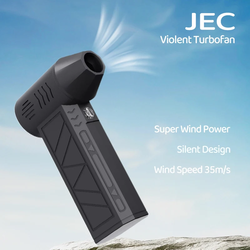 Imagem -02 - Jec Jec 130000 Rpm Mini Turbo Jet Fan Espanador de ar Elétrico Engrenagens Turbo Violento Ventilador de ar Recarregável com Iluminação para Limpeza de Carro