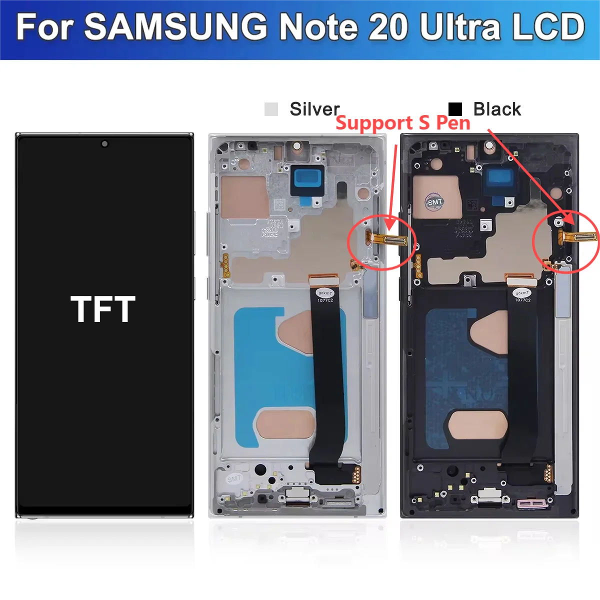 AMOLED Note 20 Ultra Screen for Samsung Galaxy Note20 Ultra 5G N985F Lcd Display Digital Touch Screen Replacement smartphone lcd