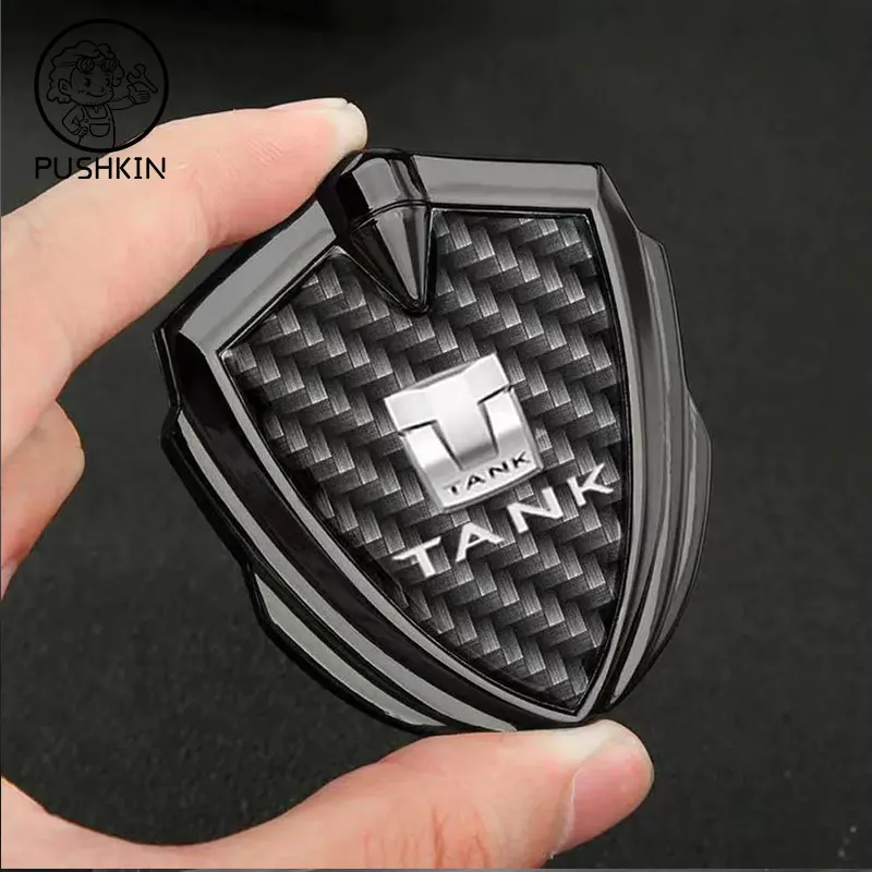 

Car 3D Emblem Badge Sticker Carbon Texture Auto Parts For Great Wall TANK 300 500 400 700 2022 2023 2024