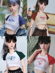 Print  Short T shirt Top for 1/4 1/3 SD16 SD17 Uncle BJD Doll Clothes Customized CWB310