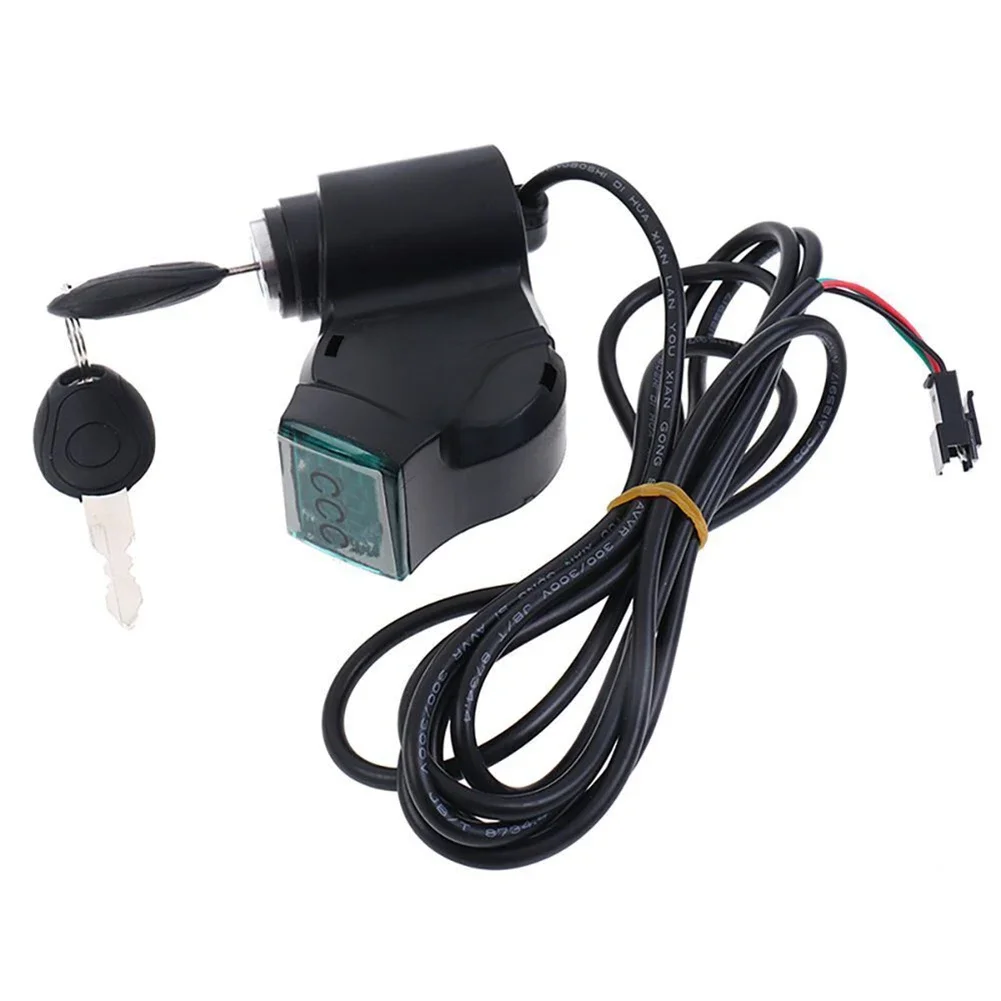 AliExpress SPORTARC E-bike Power Switch Lock Display Thumb Throttle With Key 12V-84V Electric Scooter Handlebars Ignition Switch Key Power Lock