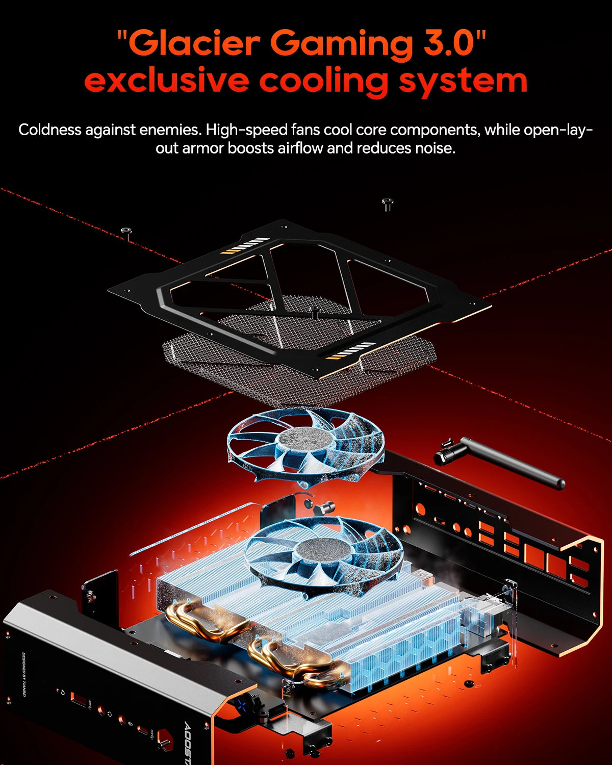 AOOSTAR GODZ Mini PC AMD R7 7435HS 8-core 16-thread Computer DDR5 PCIe 4.0 SSD WiFi 6 High Performance Gaming Desktop Computer