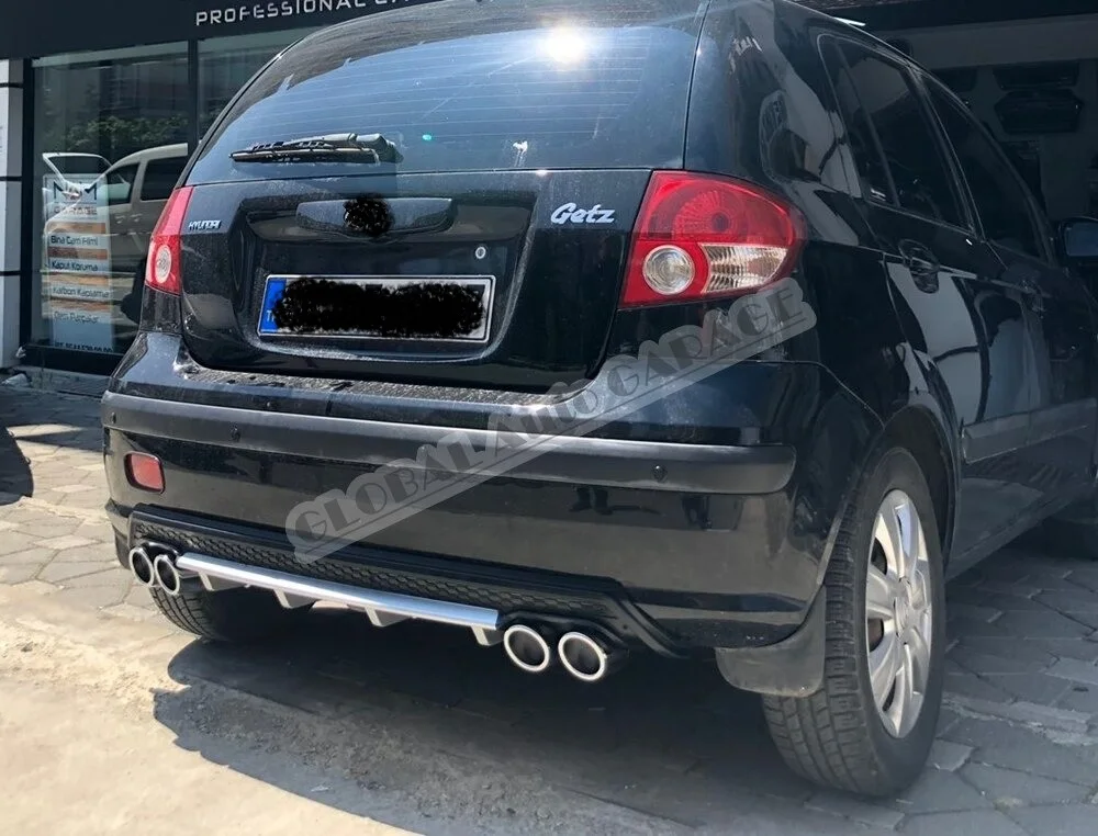 For Hyundai Getz Diffuser Extension Rear Bumper Attachment Car Styling Auto Accessory Exhaust Universal Spoiler Sill Spilitter