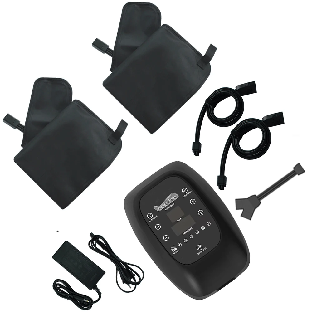 Massageador de Pernas e Pés, Dispositivo de Pré-terapia, 6 Modos, 6 Air Bags, Botas Pneumáticas, Drenagem Linfática