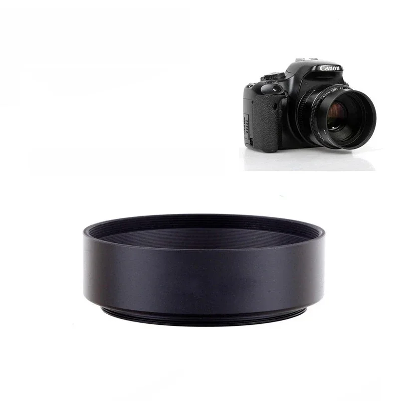 Metalowa standardowa osłona obiektywu 49mm 52mm 58mm 55mm 62mm 67mm 72mm 77mm 82mm wkręcana rurowa Lente Protect dla Canon Nikon Sony — zdjęcie 2