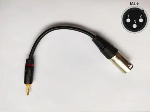3.5mm/XLR Adapter Cables Male/Female For Cosmos APU Accessories