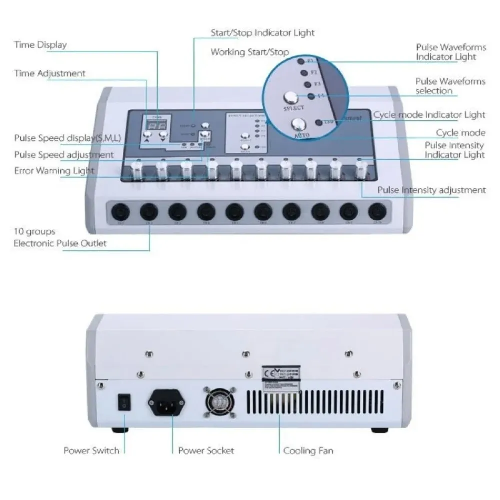 Machine électrique amincissante pour le corps, microcourant EMS, perte de poids, vagues russes, masseur EMS, appareil de myostiLiban ation, soins de la peau, beauté