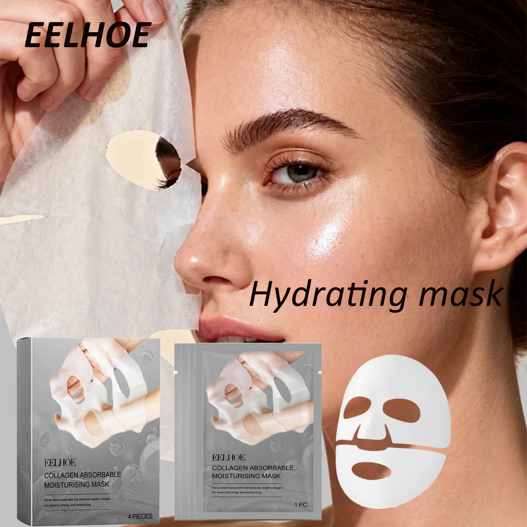 

EELHOE Collagen Facial Mask Deep Hydrating Moisturizing Refreshing Pore Care For Overnight Daily Skin Maintenance