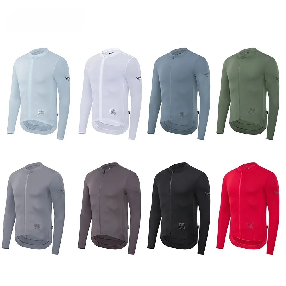 AliExpress YKYWBIKE YKYW UPF 50+ Pro Team Thin Cycling Jersey Long Sleeve Men's Breathable Shirt  Bike Tops Sun protection Sport Clothing YKK Zipper