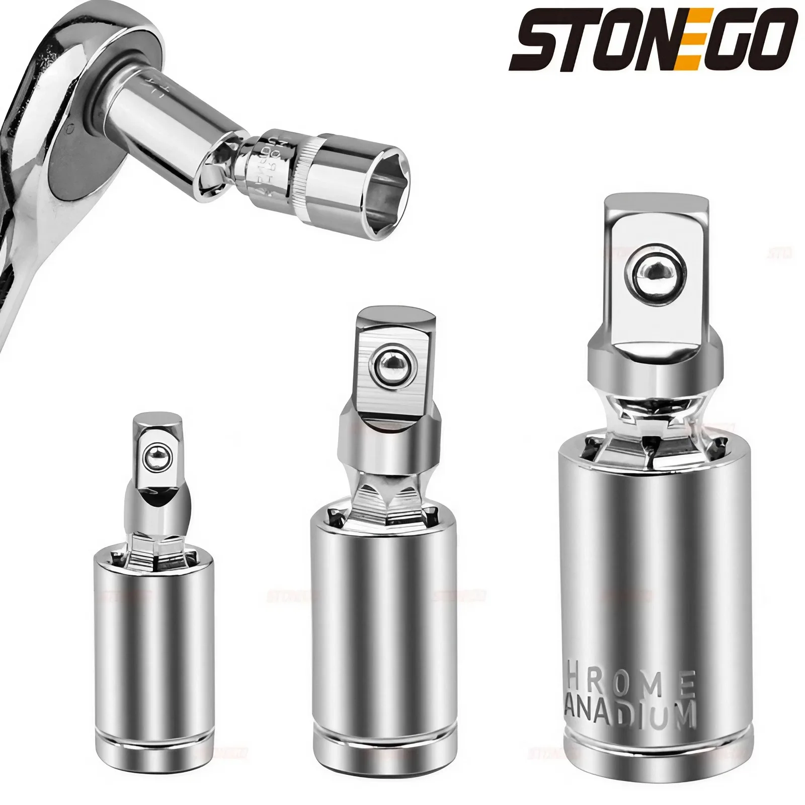 STONEGO Socket Adapter Impact Tools Universal Joint for Home Decoration Screw Installation and Disassembly