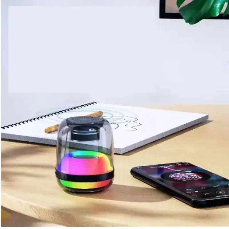 S65 Portable Bluetooth Sound Box with Led and Crystal Mobile Phone Holder