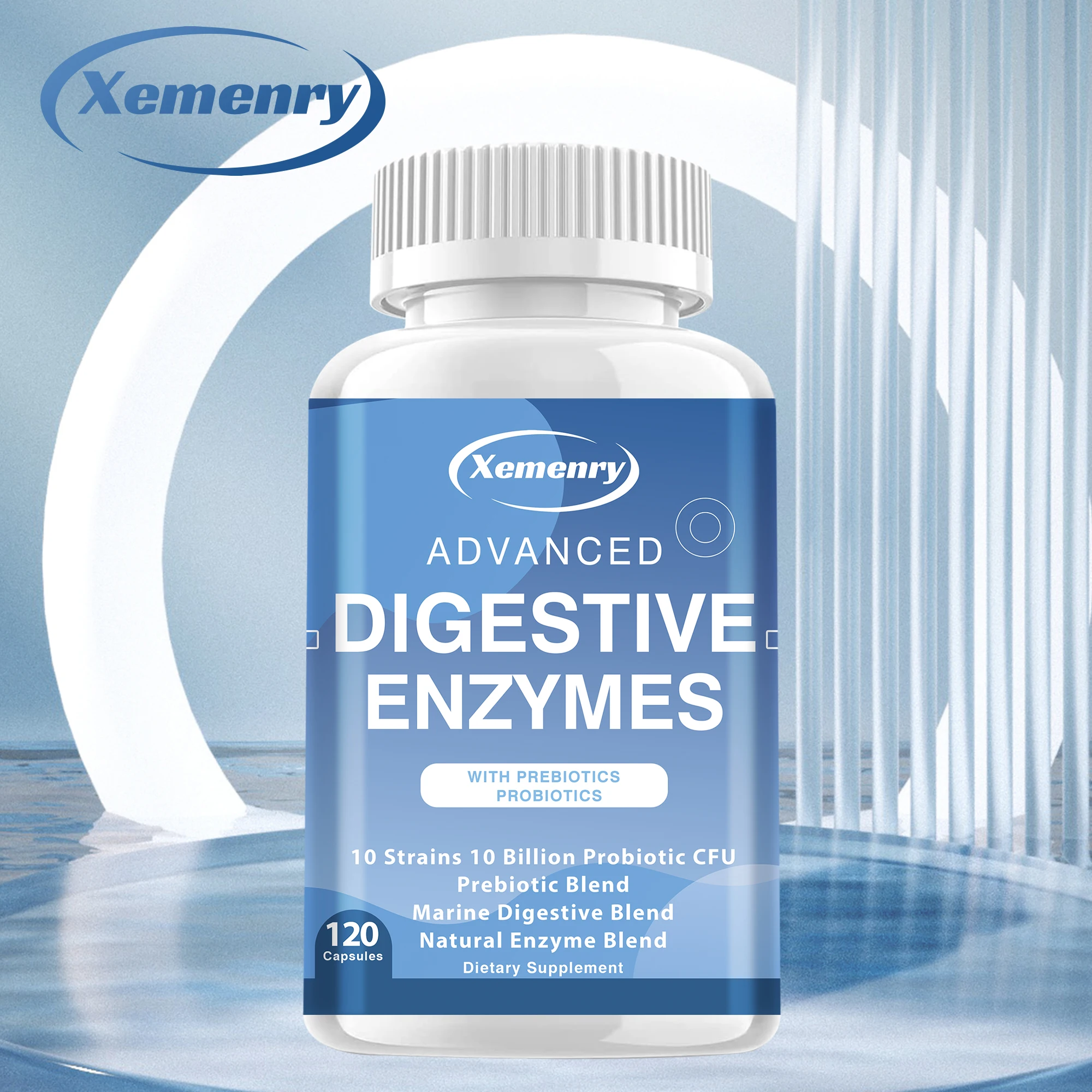 Digestive Enzymes with Prebiotic Probiotics - Promotes Healthy Gut Health and Promotes Digestive Function - 120 Capsules