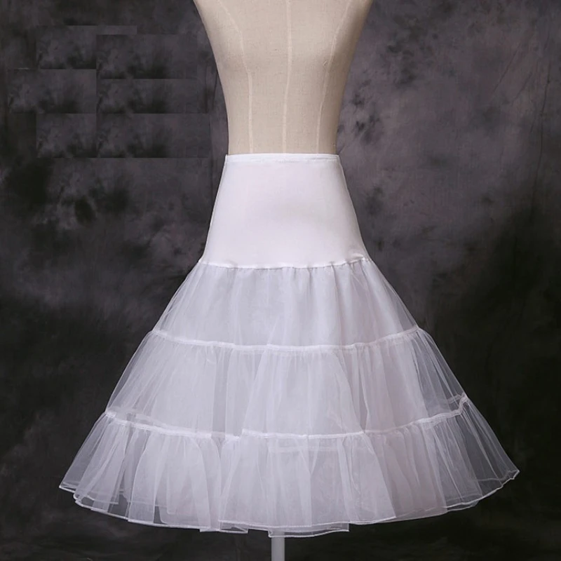 In Voorraad 60 Cm Petticoats Voor Trouwjurk Crastal Garen Taille Elastische Korte Wedding Petticoat Bridal Onderrok Vrouwen Crinoline