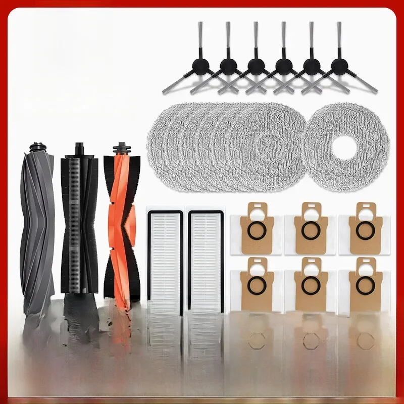 For Dreame L20 Ultra Robot Vacuum Spare Parts Rubber Main Side Brushes Mop Cloths HEPA Filters Dust Bag Accessories Replacement